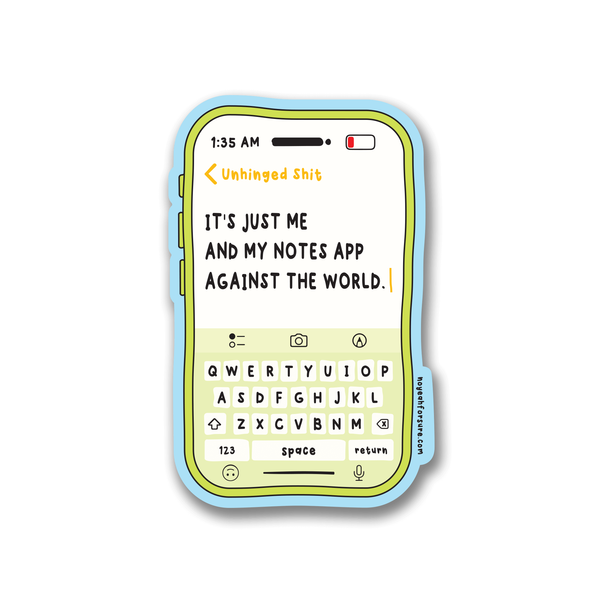 Me And My Notes App Sticker