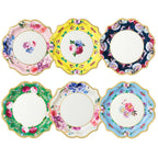 Mixed Floral Paper Plates - 12 Pack | Mothers Day Tea Party Decor |