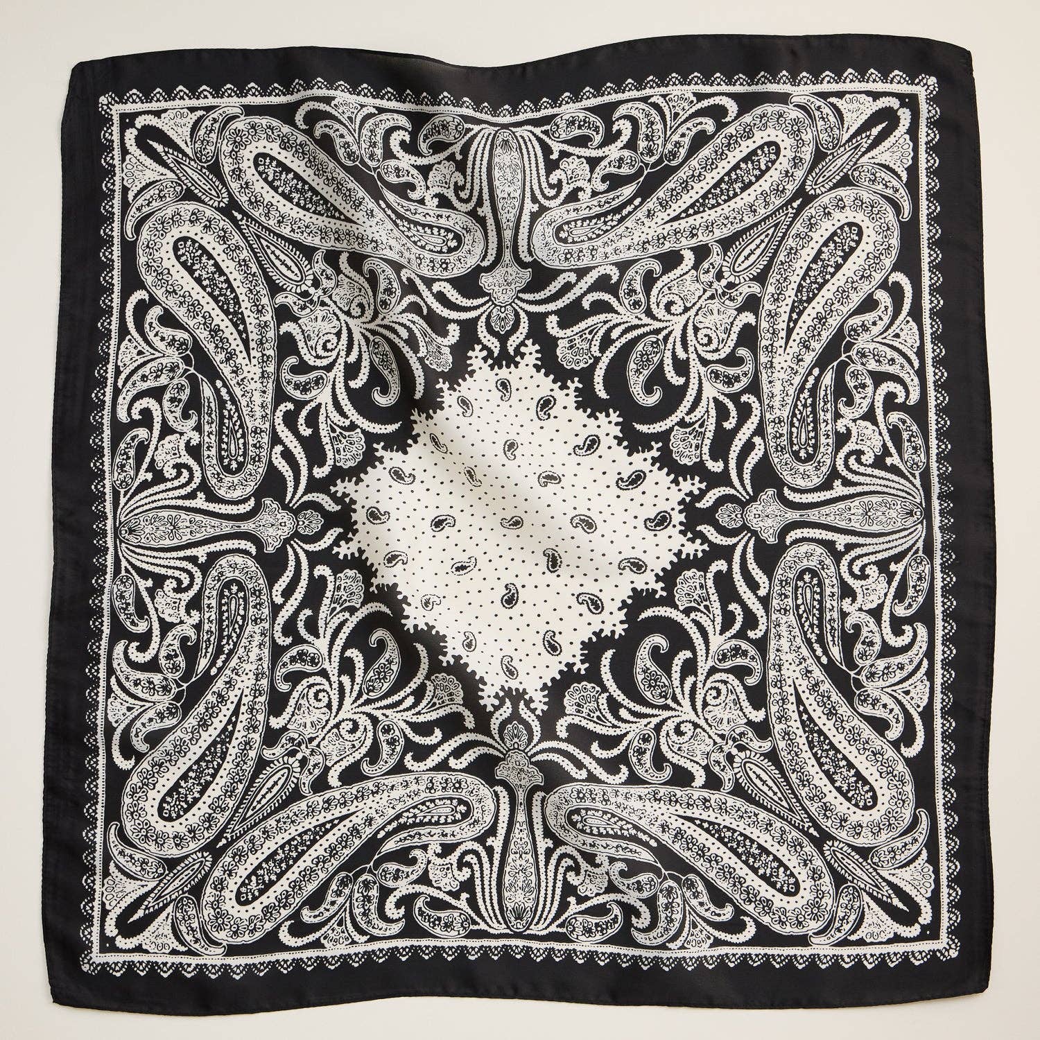 Silk Texture Paisley Bandana Scarf for Men & Women