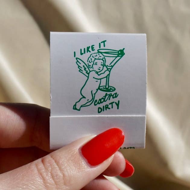 “I Like It Extra Dirty” Cupid Martini Matchbook