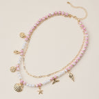 Seaside Charm Layered Bead Necklace