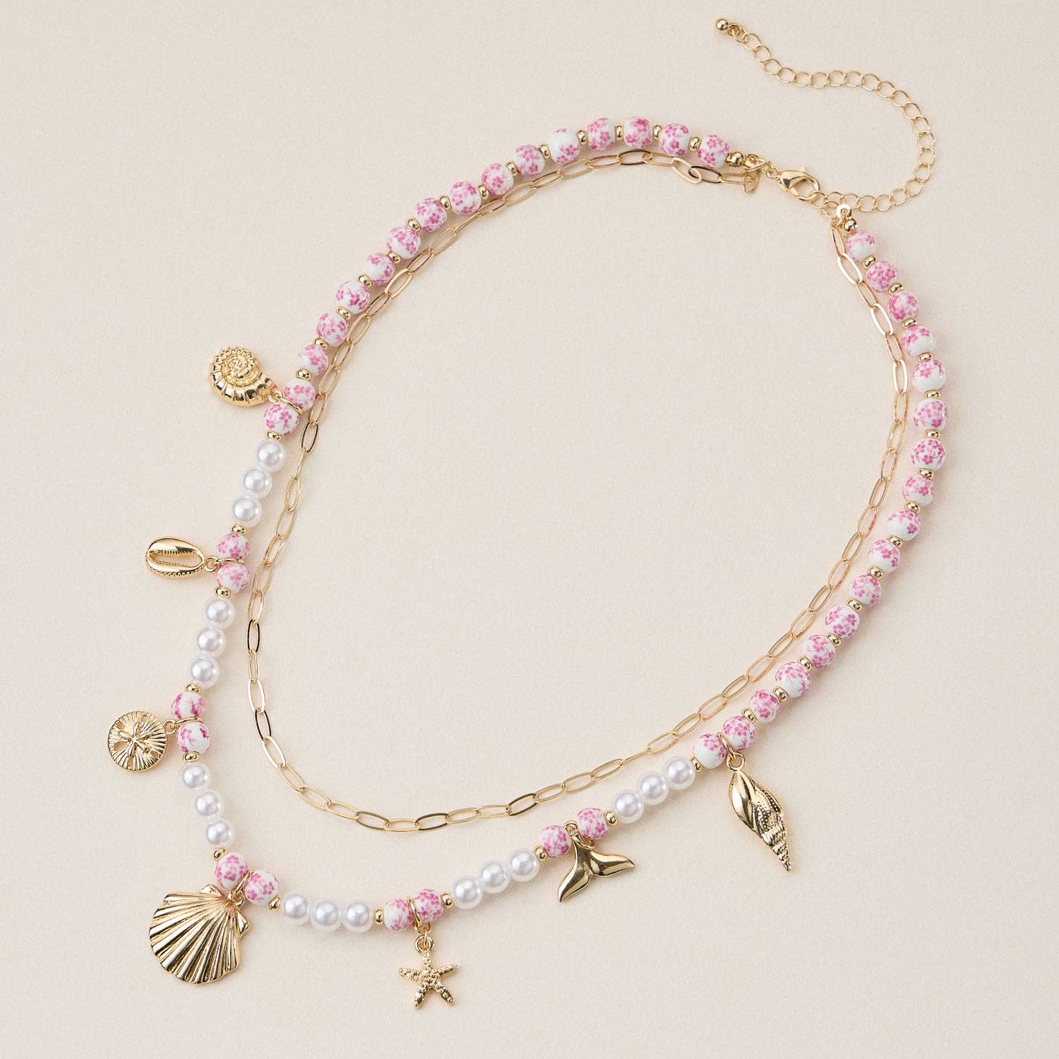 Seaside Charm Layered Bead Necklace
