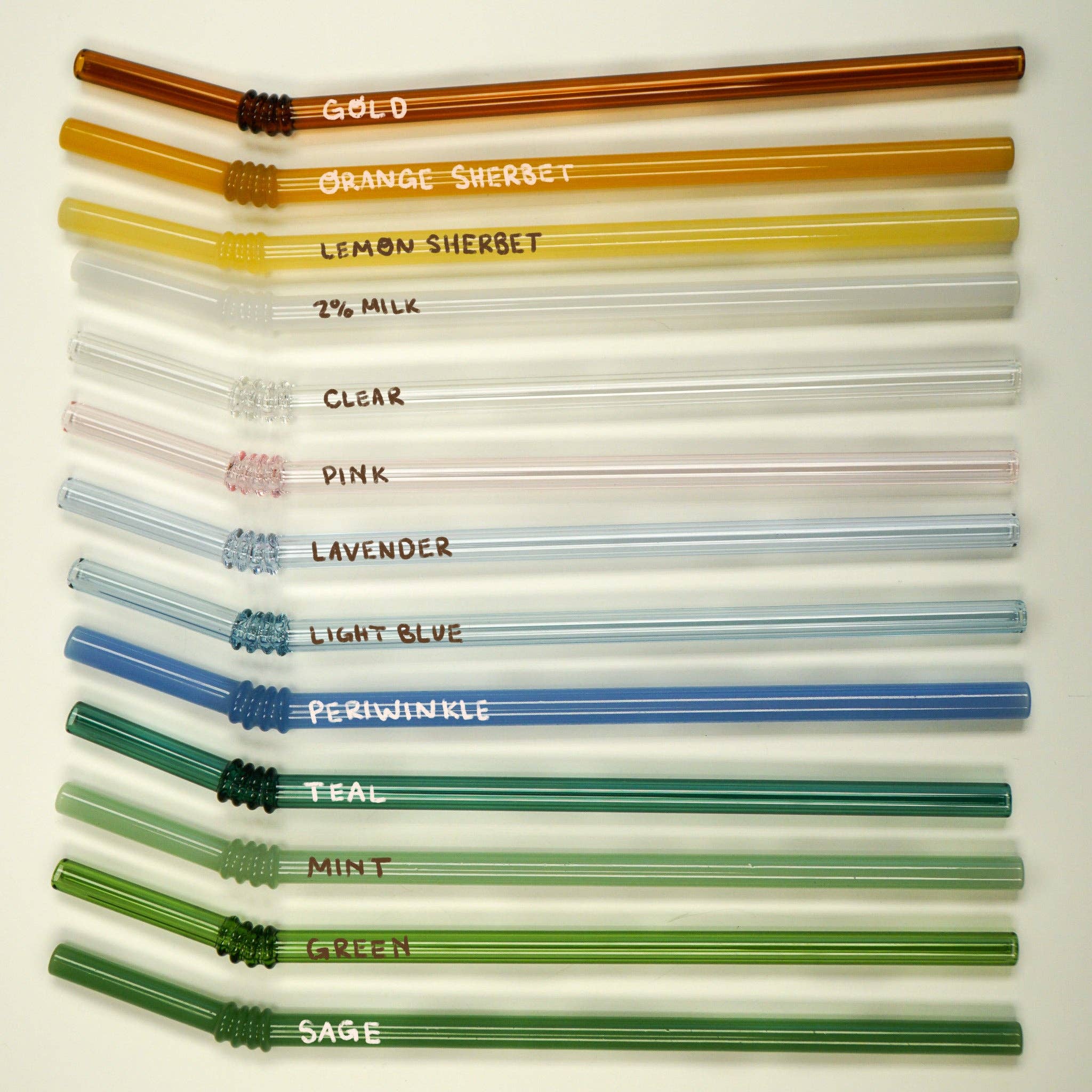 Ridged Glass Straws