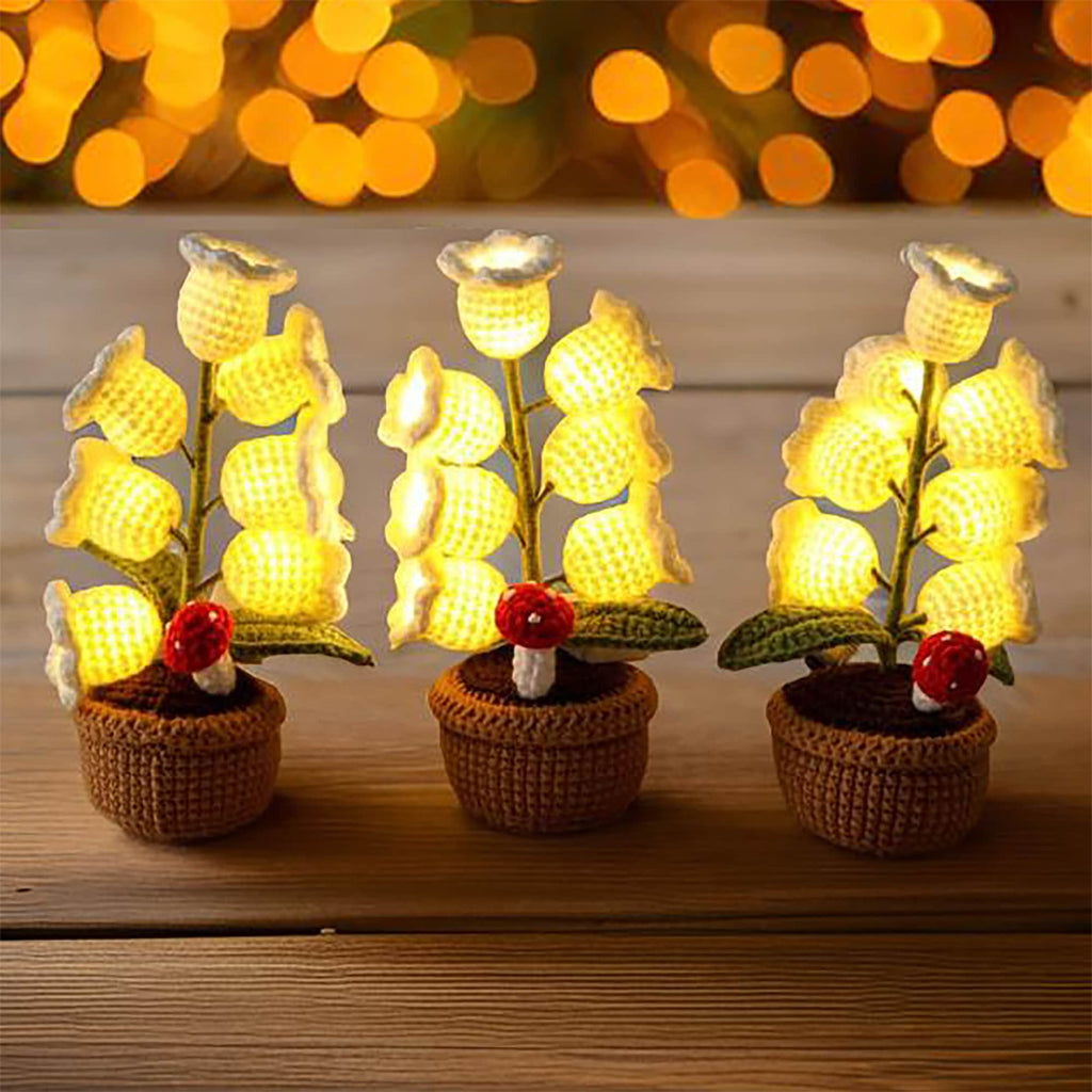 Crochet Lily of the Valley Nightlight | White