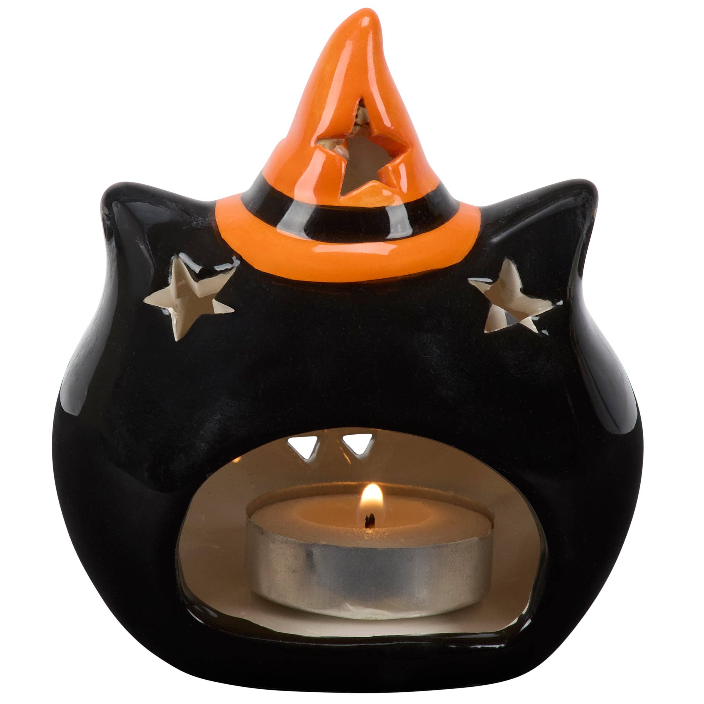 Witchy Cat Candle Holder