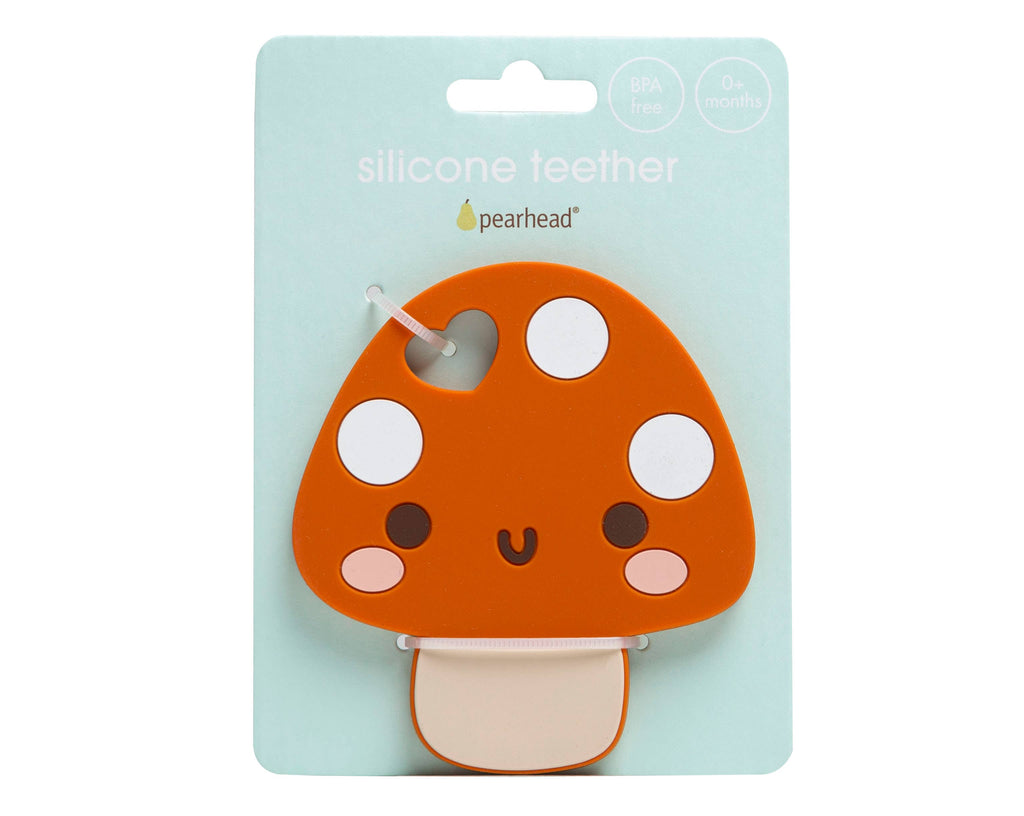 Mushroom Silicone Baby Teether, BPA Free