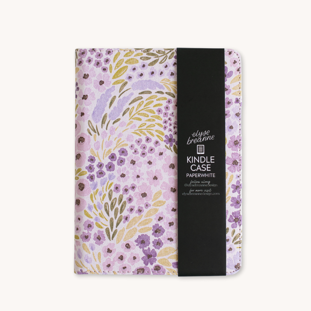 Lilac Floral Kindle Case