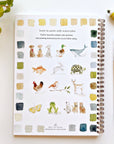 Animals watercolor workbook