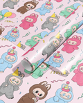 Big Into Party Energy, Lafufu Birthday Wrapping Paper