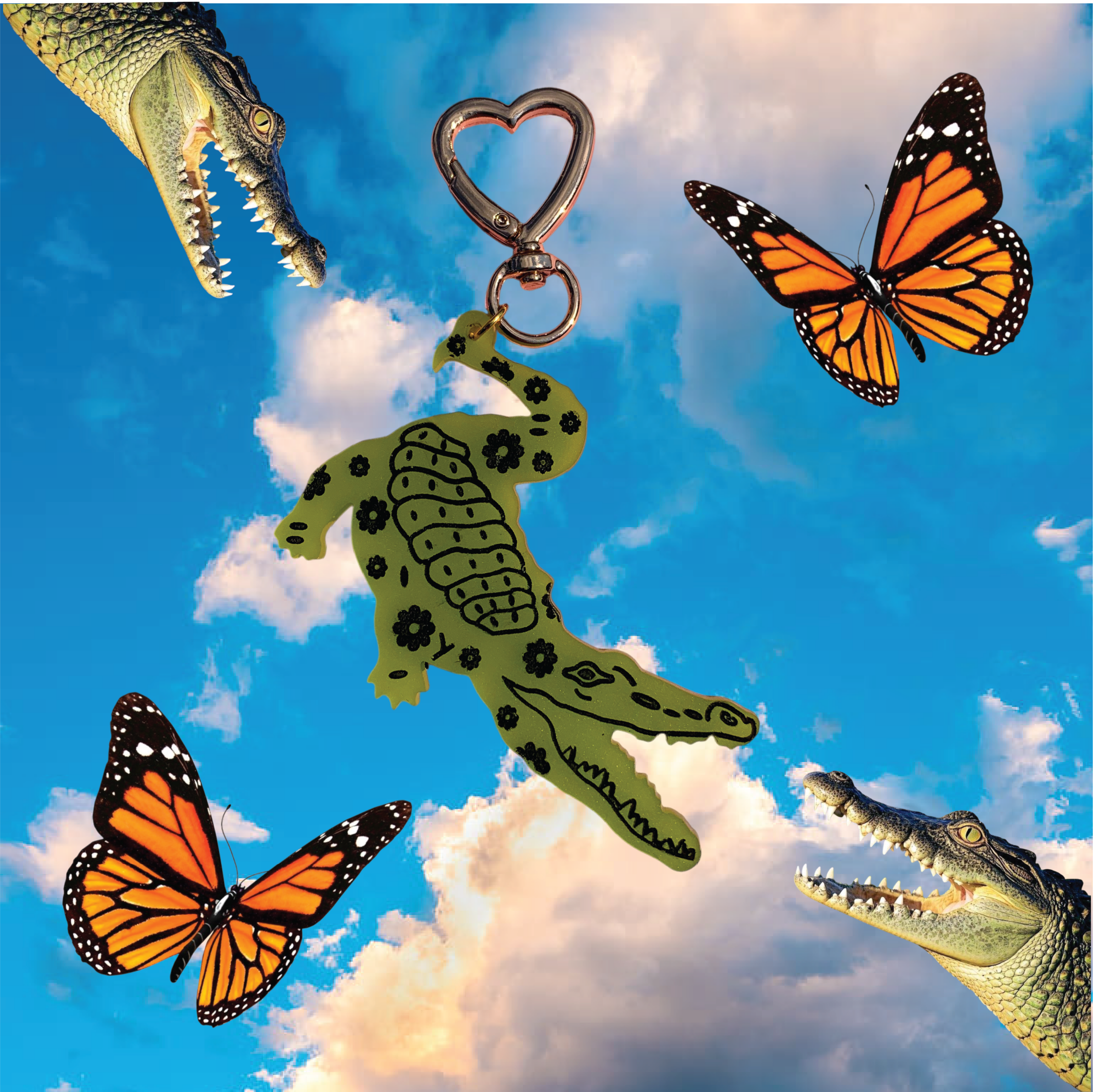 Gator Keychain/Bag Charm 