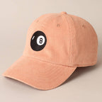 8 Ball Embroidered Corduroy Cap