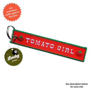 Tomato Girl – Embroidered Keychain