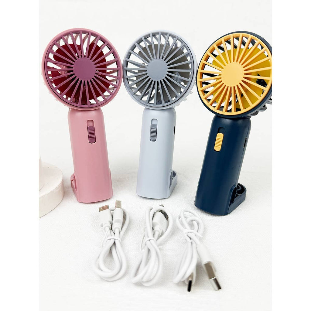 Portable Hand Fan with Pull out Stand