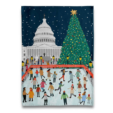 Nation's Capital Christmas Tree in Washington Dc Tea Towel