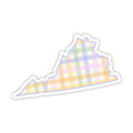 Virginia Pastel Gingham Pattern Sticker