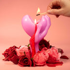 Heart Burn Candle - 7" Tall, Bleeding Heart, 18 Hr Burn Time