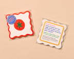 Crudite Letterpress Vellum Coasters - Tomato (Set of 4)