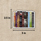 Nostalgic YA Fantasy (90s/Early 2000s) Book Stack Sticker