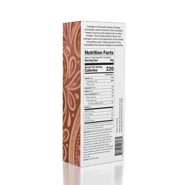 Dubai Chocolate Bar Limited Edition Red Velvet