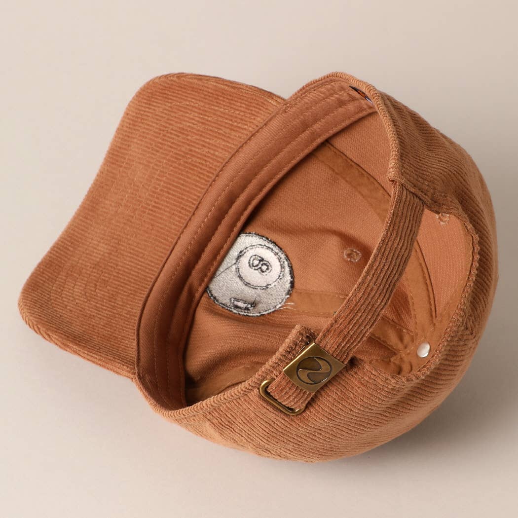 8 Ball Embroidered Corduroy Cap