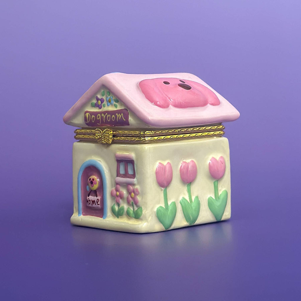 House Dog Room Hand Painted Trinket Box