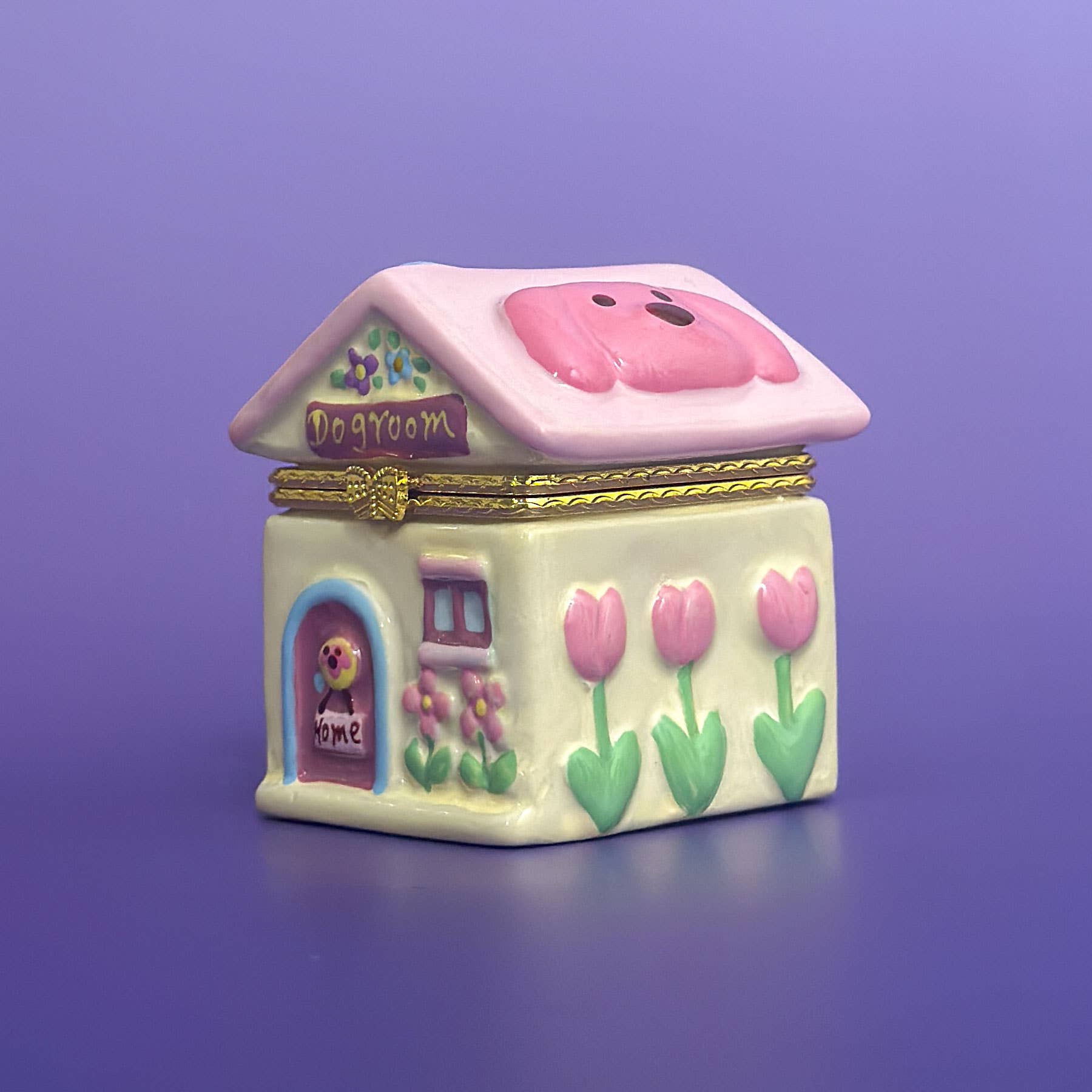 House Dog Room Hand Painted Trinket Box