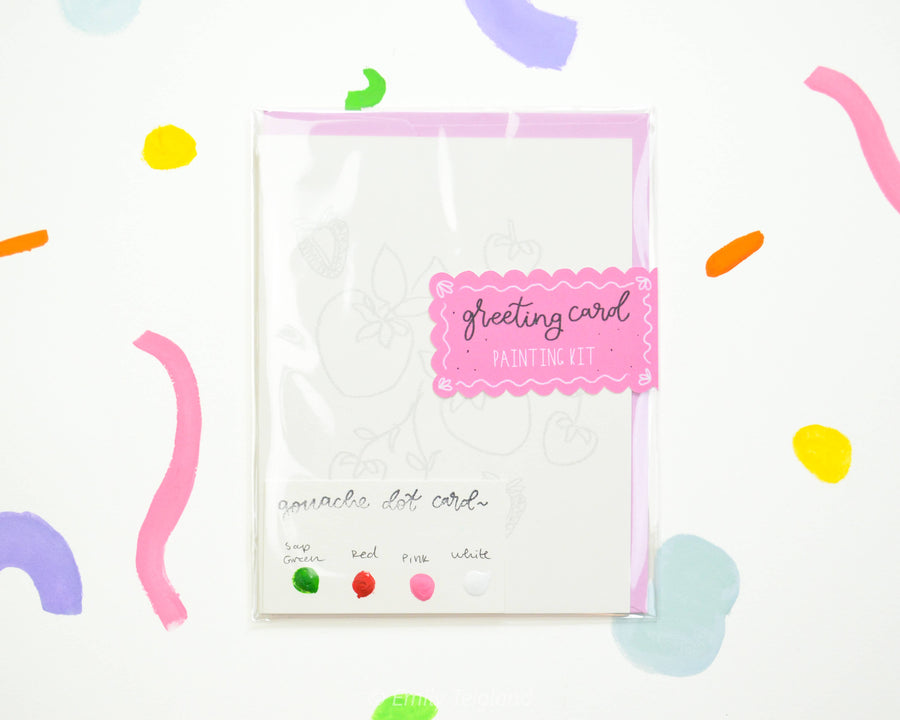 NEW Greeting Card Painting Kit- Strawberries