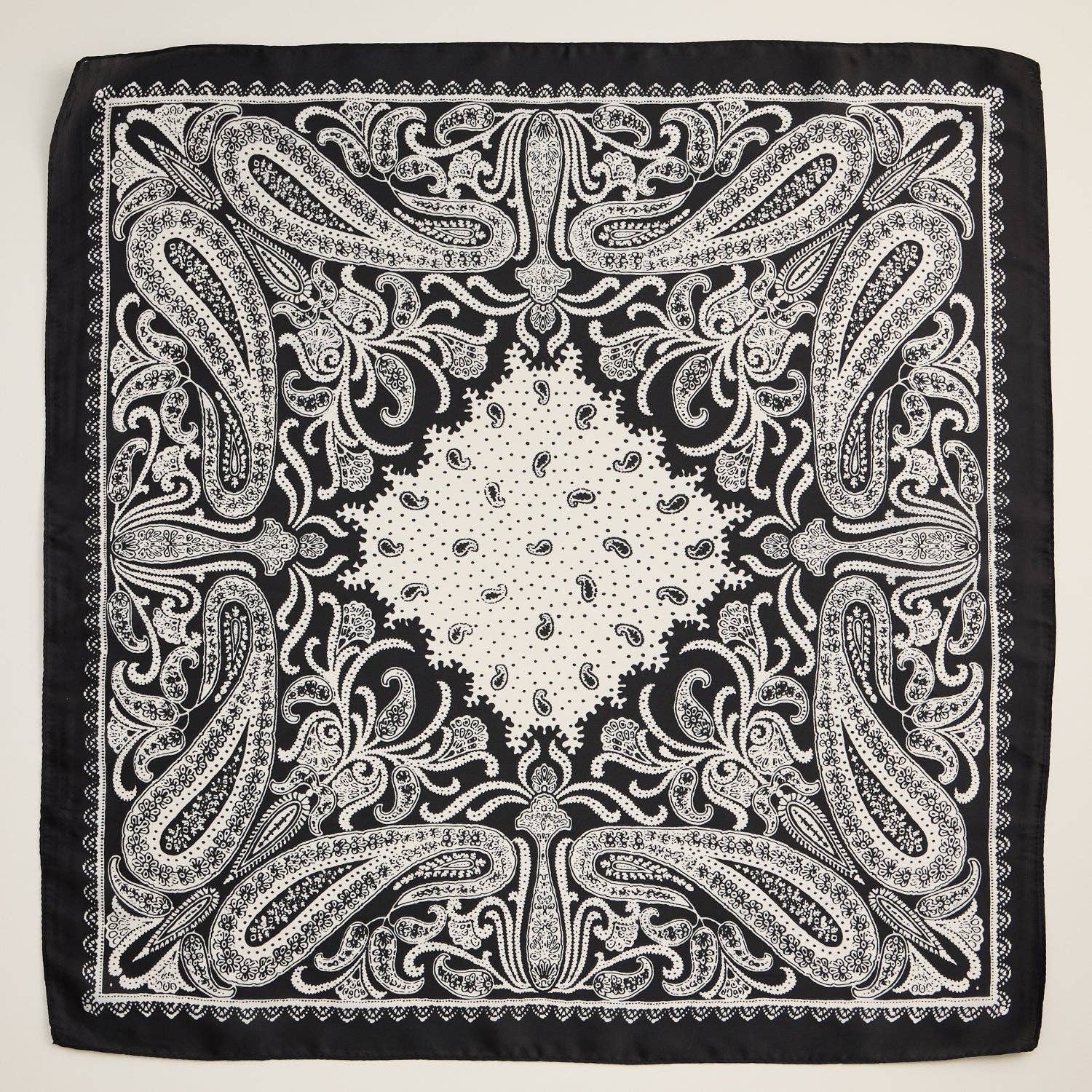 Silk Texture Paisley Bandana Scarf for Men & Women