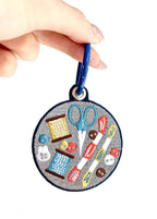 Butter Cookie Tin Embroidered Keychain