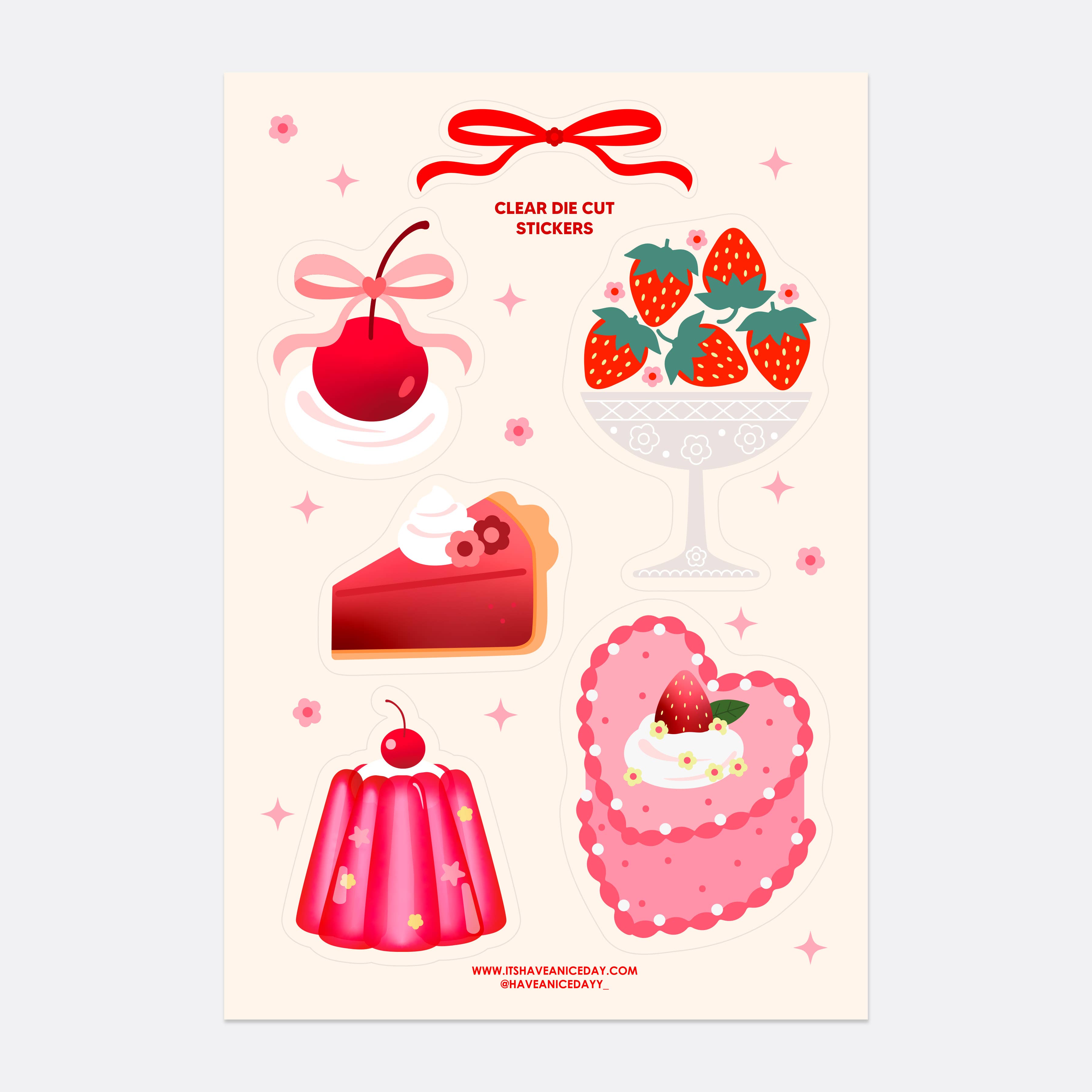 Sweet Tooth Clear Die Cut Sticker Sheet
