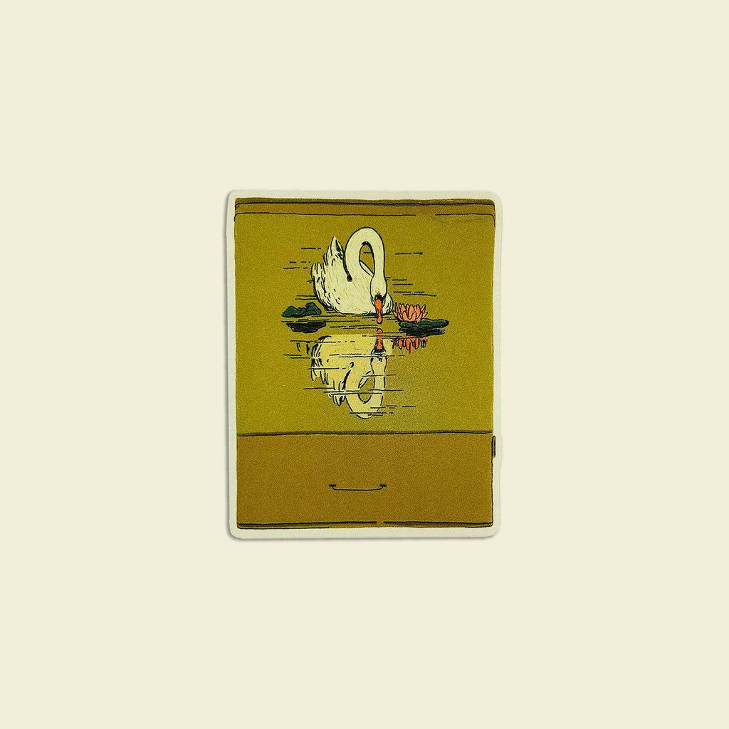 Vintage Swan Matchbook Sticker