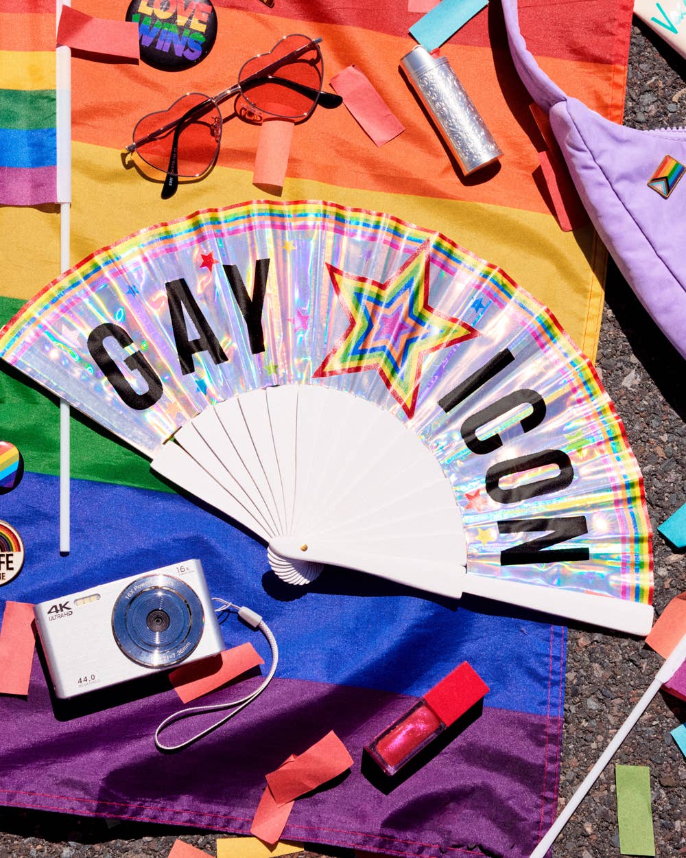 Pride Gay Icon Fan | rainbow, parade, festival