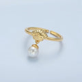 Seashell Pearl Ring