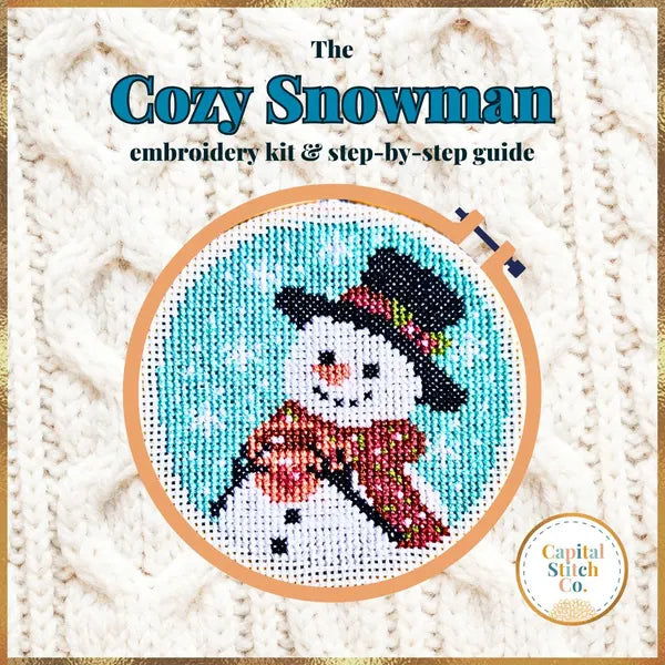 Cozy Snowman Cross Stitch Kit