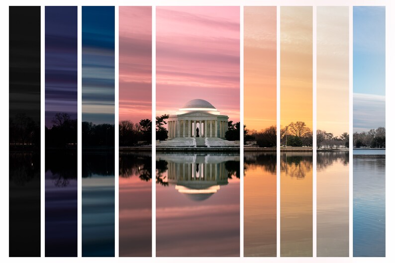 Jefferson Memorial Timeslice 8x12 Print