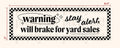 Yard Sales Bumper Sticker