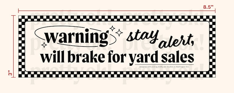 Yard Sales Bumper Sticker