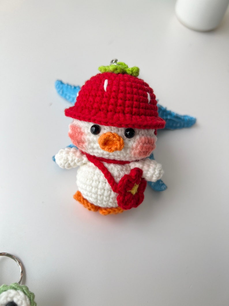 Crochet Cute Duck Keychain