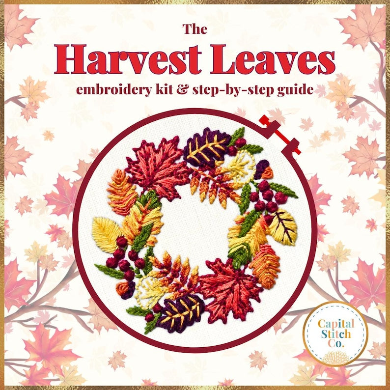Harvest Leaves Embroidery Kit