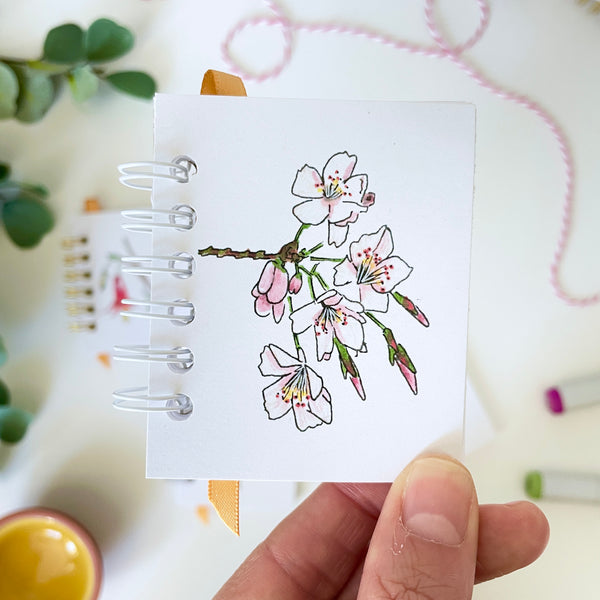 Handmade Floral Mini Notebooks/Sketchbooks