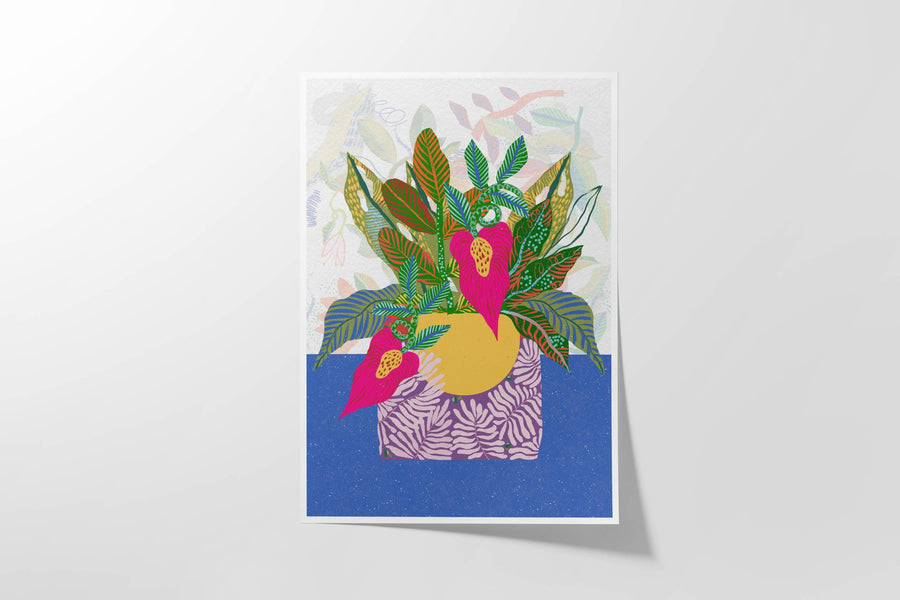 Summer Flower Bouquet Art Print - E