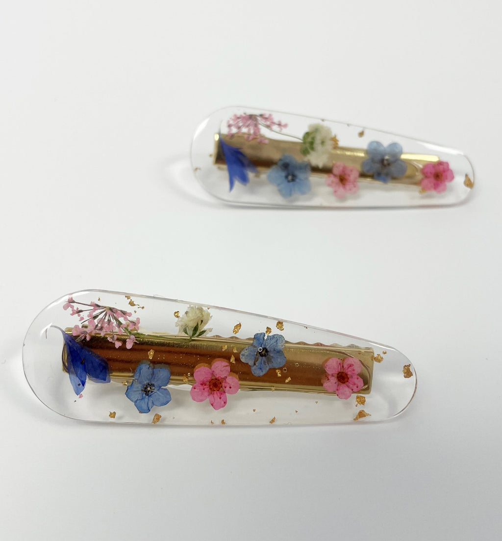 Mix #2 Color Pressed Flower Hairclip
