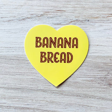 Banana Bread Heart Sticker
