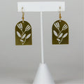 Gold Charm Hook - lasercut brass dandelion