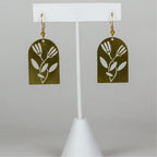 Gold Charm Hook - lasercut brass dandelion