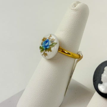 Repurposed Vintage 1940s Japanese Glass Ring