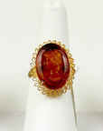 Repurposed Vintage 1930s Czech Glass Ring