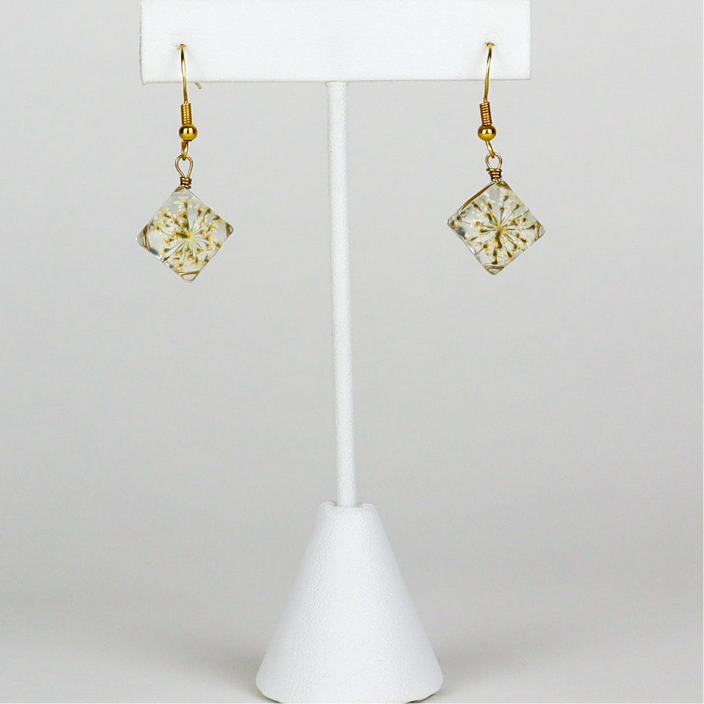 Pressed Flower Hook - cube white