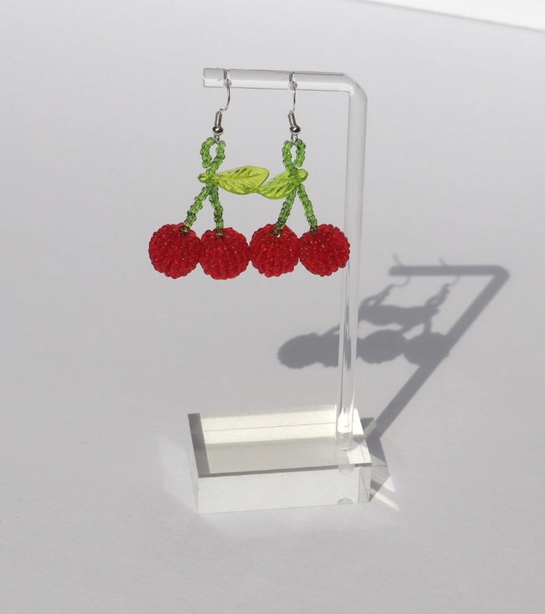 Food & Drink Hook - beaded cherries
