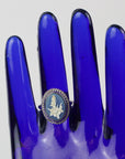 Repurposed Vintage 1960s German Lavender Sprig Glass Ring